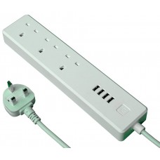 Ener-J Smart Wifi Triple Extension Lead with USB - 1.8M